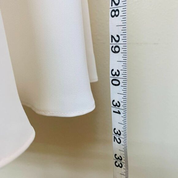 Amanda Uprichard Hudson Mini Flounce Hem Dress Small White $180 - Picture 9 of 10
